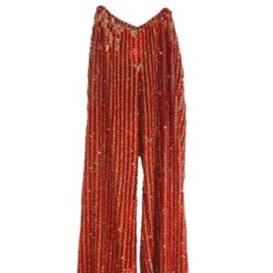 Vintage Escada Red sequin Pants